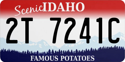 ID license plate 2T7241C