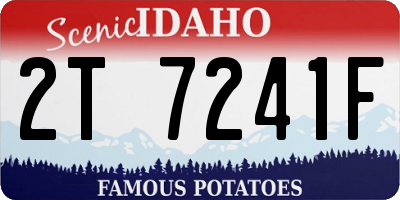 ID license plate 2T7241F
