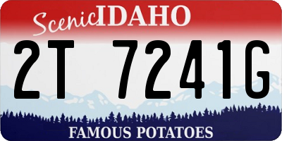 ID license plate 2T7241G