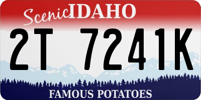 ID license plate 2T7241K