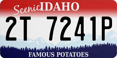 ID license plate 2T7241P