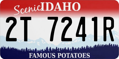 ID license plate 2T7241R