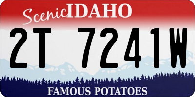 ID license plate 2T7241W