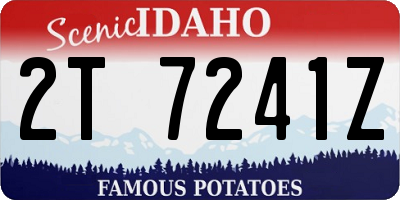 ID license plate 2T7241Z