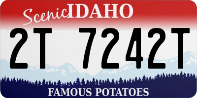 ID license plate 2T7242T