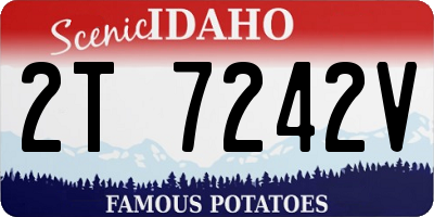ID license plate 2T7242V