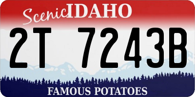 ID license plate 2T7243B
