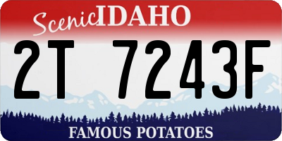 ID license plate 2T7243F