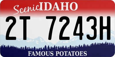 ID license plate 2T7243H