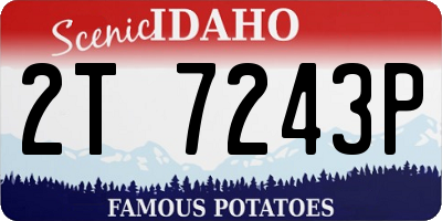 ID license plate 2T7243P