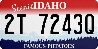 ID license plate 2T7243Q