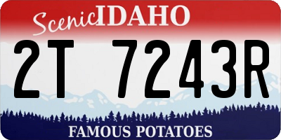 ID license plate 2T7243R