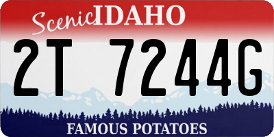 ID license plate 2T7244G