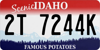 ID license plate 2T7244K