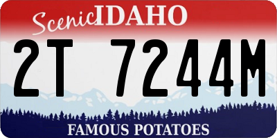 ID license plate 2T7244M