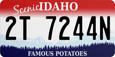 ID license plate 2T7244N
