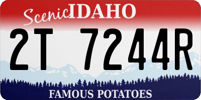 ID license plate 2T7244R
