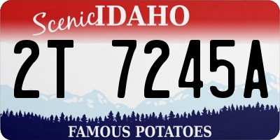 ID license plate 2T7245A