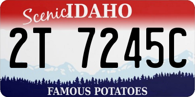 ID license plate 2T7245C