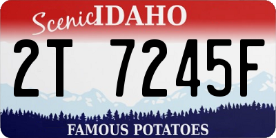 ID license plate 2T7245F