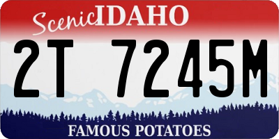 ID license plate 2T7245M