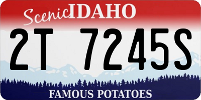 ID license plate 2T7245S