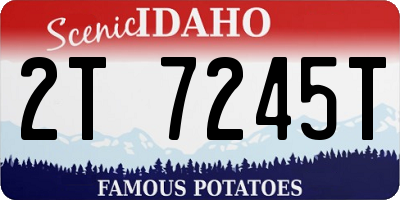 ID license plate 2T7245T