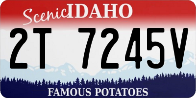 ID license plate 2T7245V
