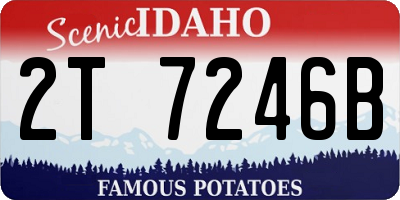 ID license plate 2T7246B