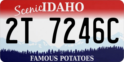 ID license plate 2T7246C