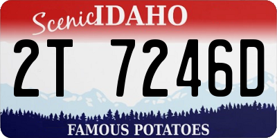 ID license plate 2T7246D