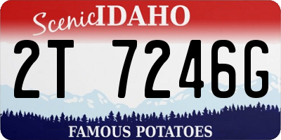 ID license plate 2T7246G