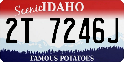 ID license plate 2T7246J