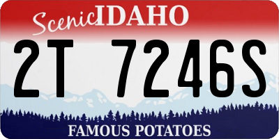 ID license plate 2T7246S