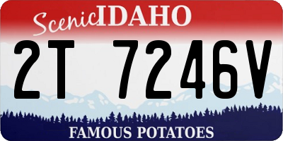 ID license plate 2T7246V
