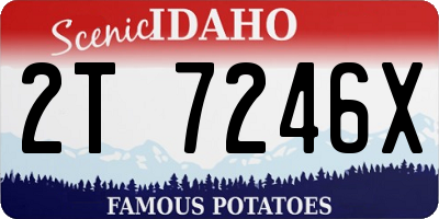ID license plate 2T7246X