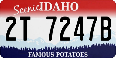ID license plate 2T7247B