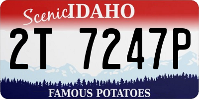 ID license plate 2T7247P