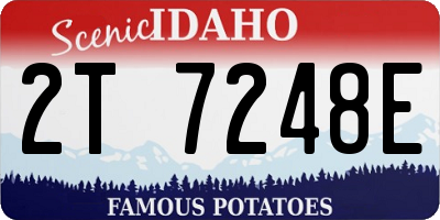 ID license plate 2T7248E