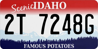ID license plate 2T7248G