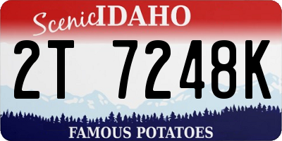 ID license plate 2T7248K