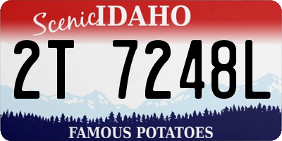 ID license plate 2T7248L