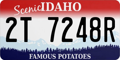 ID license plate 2T7248R