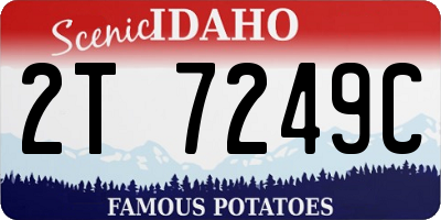 ID license plate 2T7249C