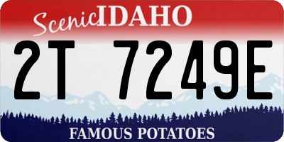 ID license plate 2T7249E