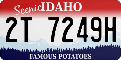 ID license plate 2T7249H