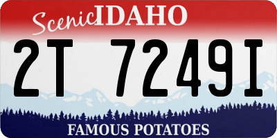 ID license plate 2T7249I