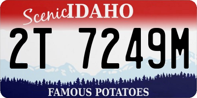 ID license plate 2T7249M