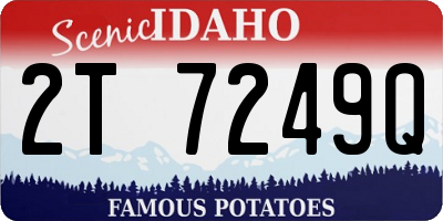 ID license plate 2T7249Q