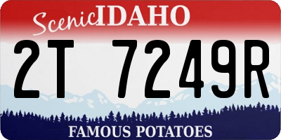 ID license plate 2T7249R